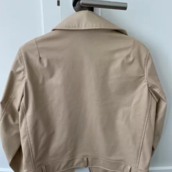 Mistress Rocks Vegan Leather Jacket Beige - Xs - Picture 2 of 3